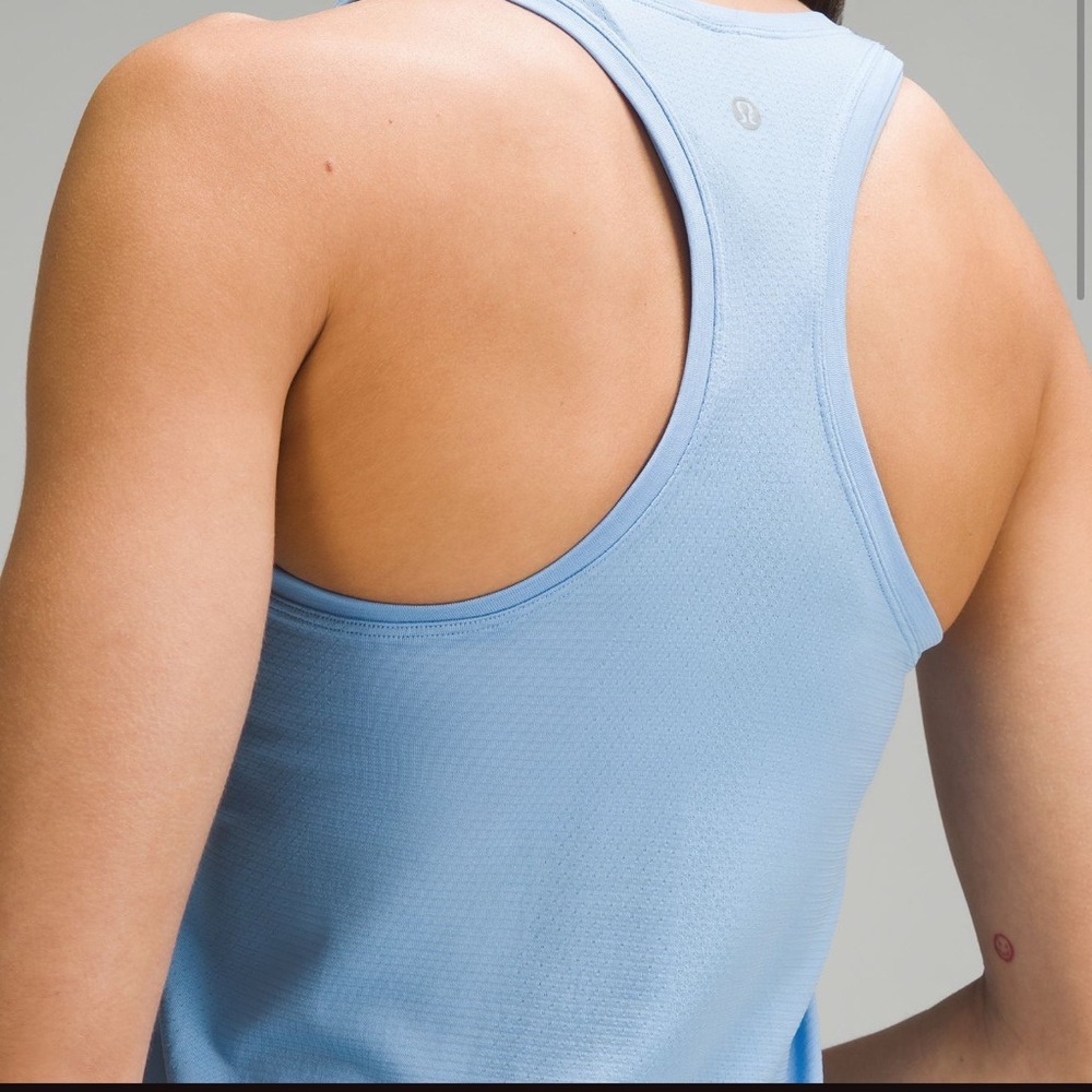 Lululemon Athletica Light Blue Racerback Swiftly tech